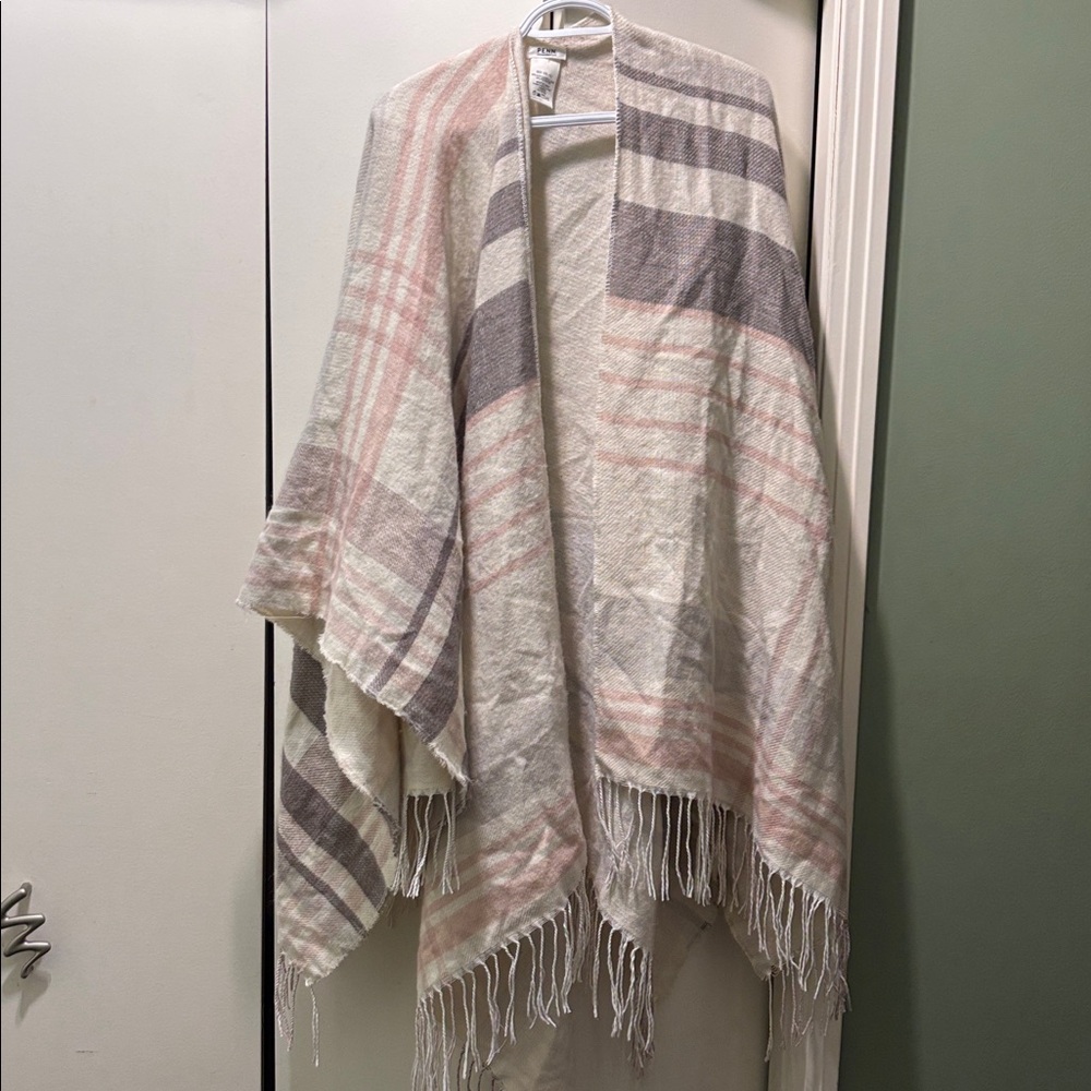 Pennington’s Plaid Fringe Shawl